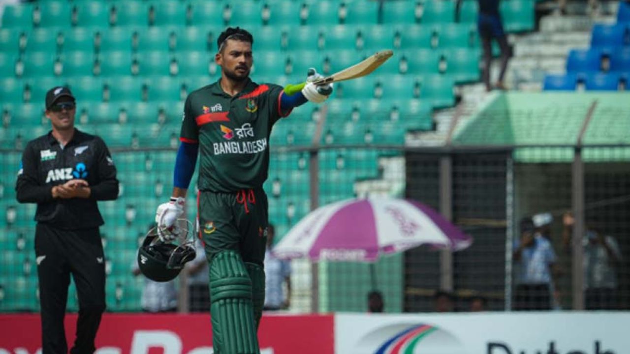 শান্তর সেঞ্চুরিতে অঘোষিত ফাইনালে ২৬৫ রানের পুঁজি বাংলাদেশের