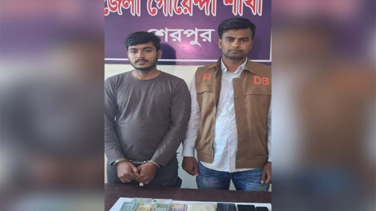 শেরপুরে ডিবি পুলিশের অভিযানে হেরোইনসহ কারবারি গ্রেফতার