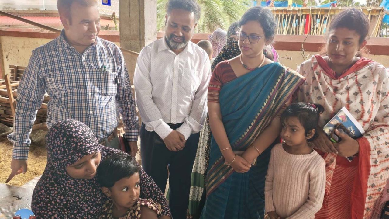 শেরপুরে হাম-রুবেলা টিকাদান ক্যাম্পেইন পরিদর্শন