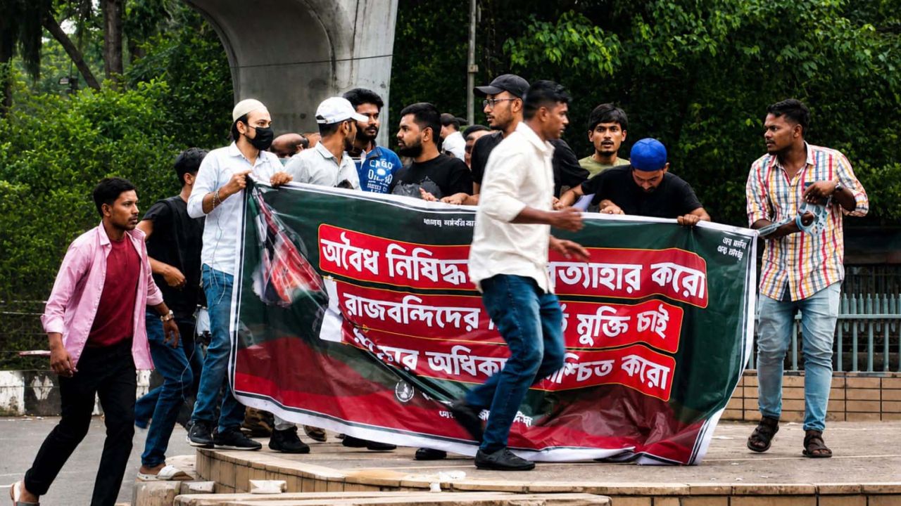টিএসসিতে নিষিদ্ধঘোষিত ছাত্রলীগের মিছিল, আটক ২