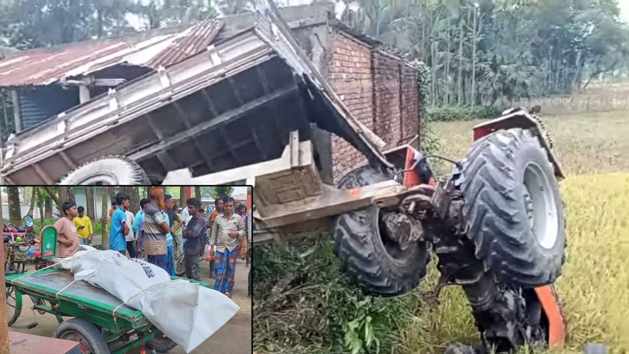 নকলায় বাসের ধাক্কায় লরি চালক নিহত, আহত ১