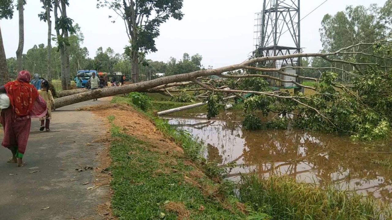 নালিতাবাড়ীতে আকস্মিক টর্নেডোর ছোবলে এক বৃদ্ধা মহিলার মৃত্যু