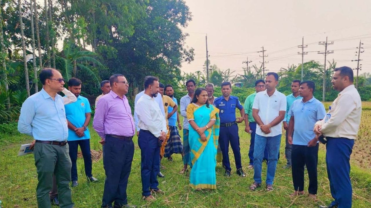 শেরপুরে প্রস্তাবিত মেডিকেল কলেজের উপযুক্ত জায়গা দেখতে শেরীব্রিজ সংলগ্ন এলাকা পরিদর্শন