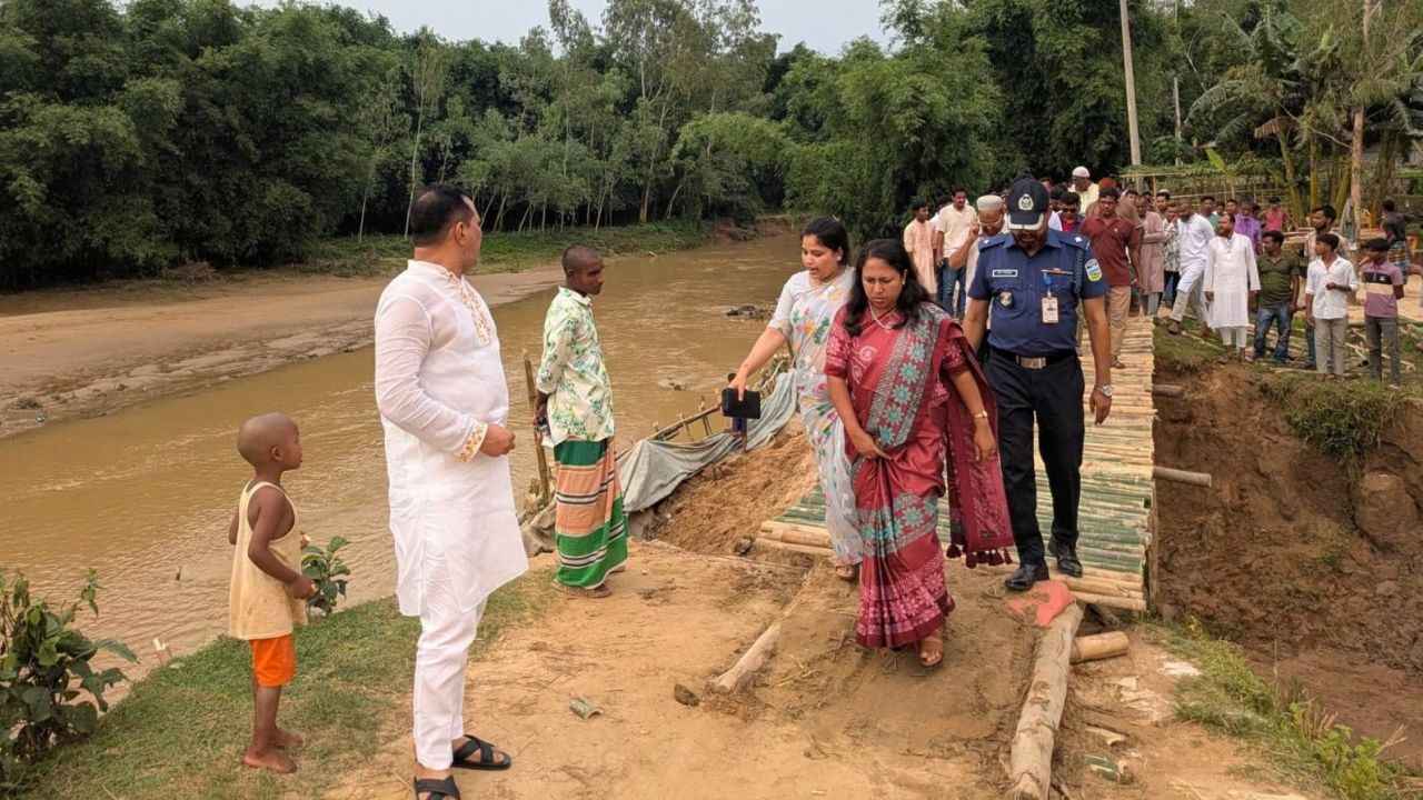 শ্রীবরদীর ঢেউপা নদীর ভাঙনকবলিত এলাকা পরিদর্শন
