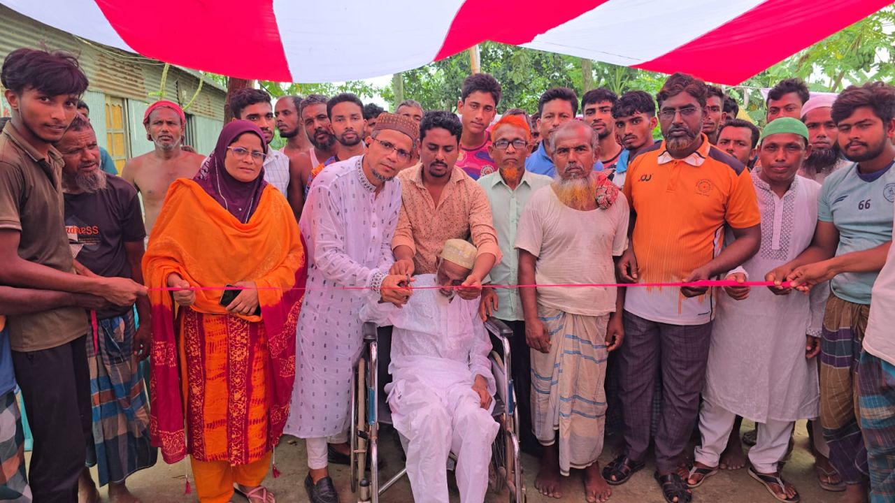 জামালপুরে কম্পপুরে এম এ আজিজ সড়কের উদ্বোধন