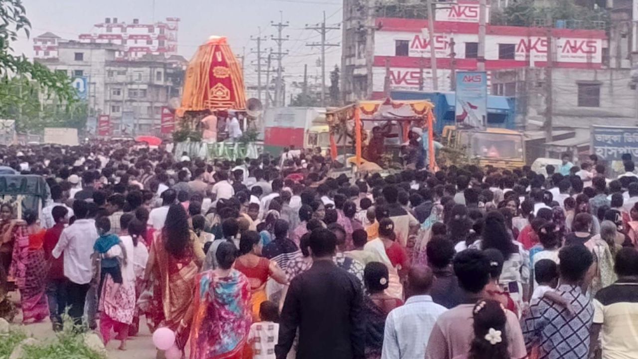 ভালুকায় শ্রীশ্রী জগন্নাথদেবের রথযাত্রা অনুষ্ঠিত