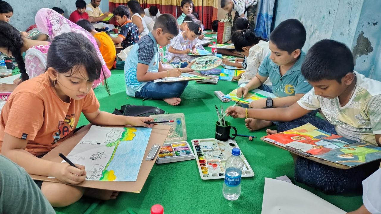 জুলাই গণঅভ্যুত্থান উপলক্ষে শেরপুরে শিশুদের চিত্রাঙ্কন প্রতিযোগিতা