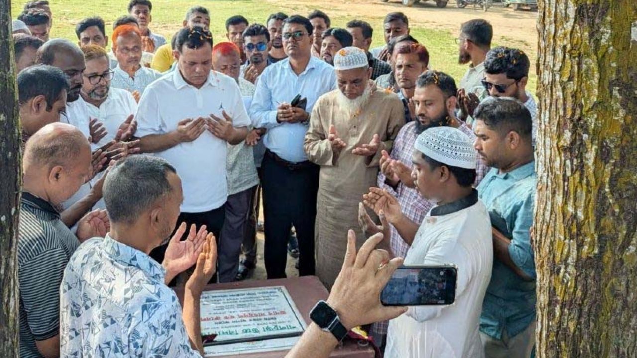 ঝিনাইগাতীরে একাডেমিক ভবনের ভিত্তিপ্রস্তর স্থাপন করলেন এমপি রুবেল