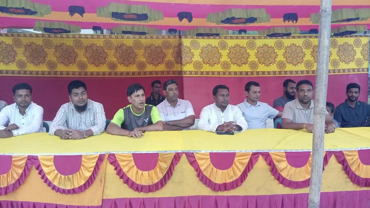 নকলায় মরহুম জাহেদ আলী চৌধুরী স্মৃতি ফুটবল টুর্নামেন্টের উদ্বোধন